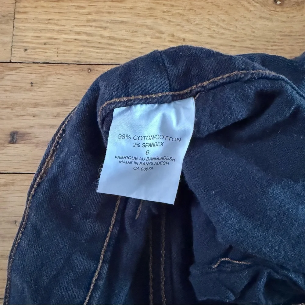 Indigo Dark Blue Jean Shorts, Size 6 - Picture 7 of 7